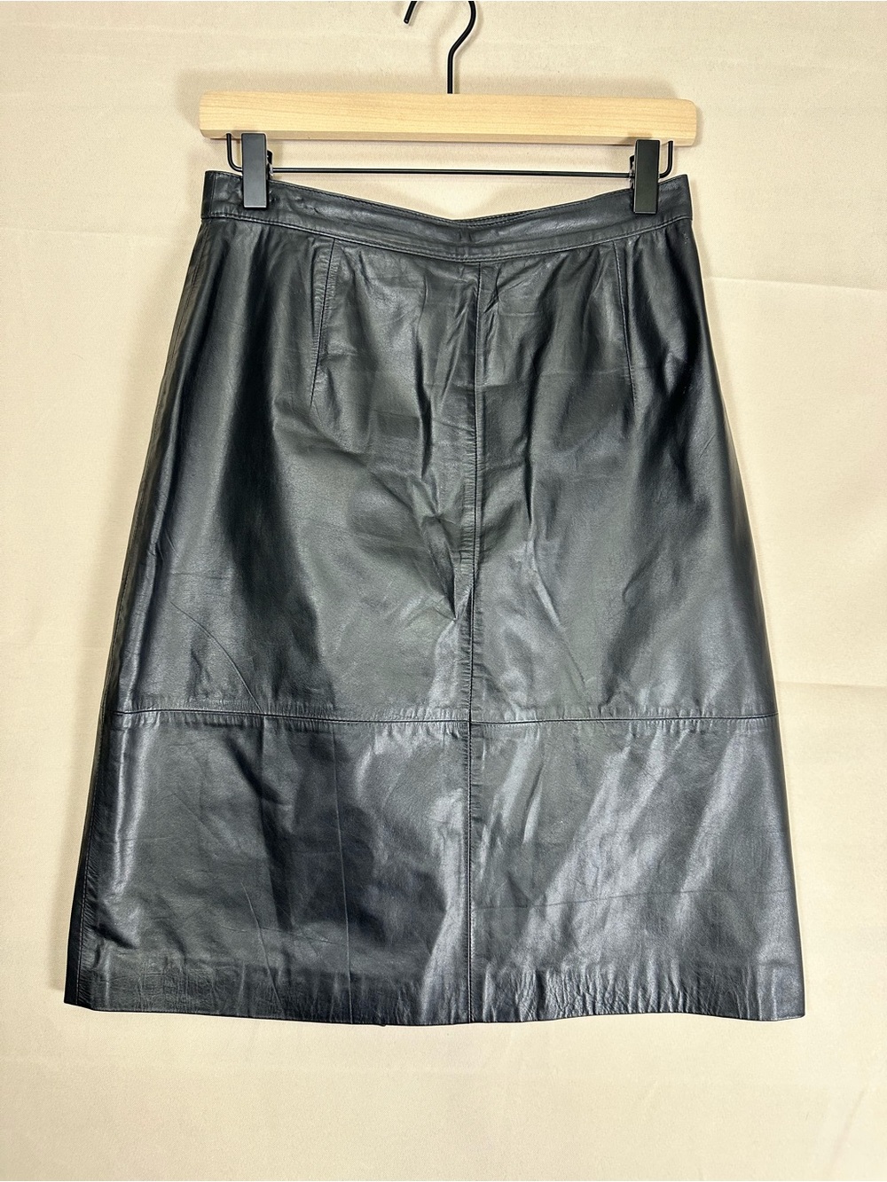 Vintage Neiman Marcus NM Only Genuine Leather A-Line Skirt Size 10